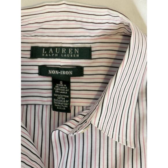 Lauren Ralph Lauren RL Crested Striped Oxford Shirt, Women’s Size Small - Picture 5 of 6